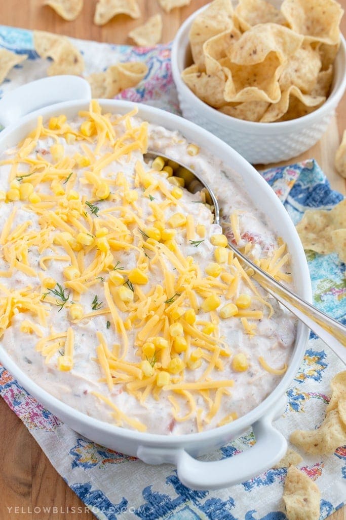 Cheesy Corn Ranch Dip - A delicious appetizer that's packed with flavor and perfect for game day!