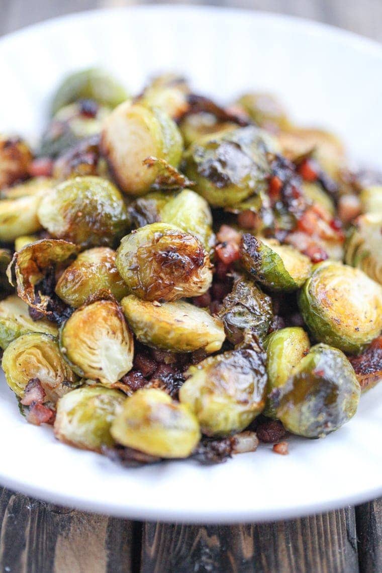 Incredibly crispy brussels sprouts – they are baked in the oven, easy to make, and full of flavor. 