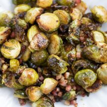 Incredibly crispy brussels sprouts – they are baked in the oven, easy to make, and full of flavor.