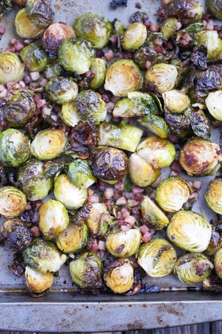 Incredibly crispy brussels sprouts – they are baked in the oven, easy to make, and full of flavor. 
