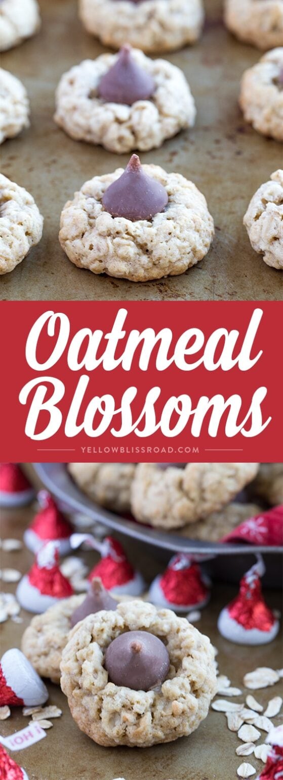 Chewy Oatmeal Kiss Cookies