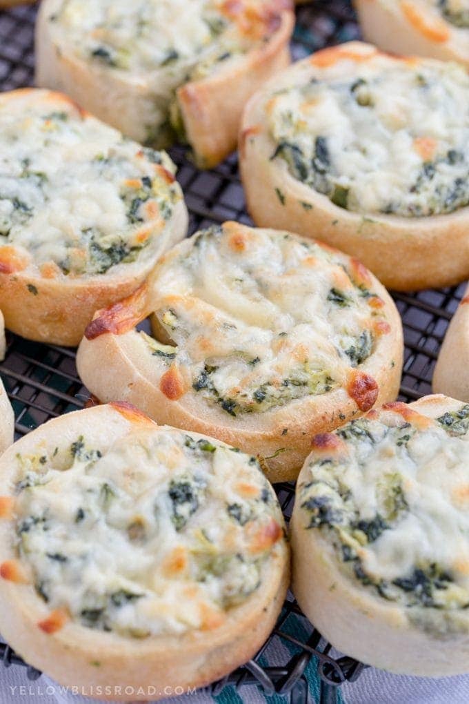 Spinach Artichoke Dip Pinwheels Yellow Bliss Road