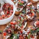 Pieces of bruschetta