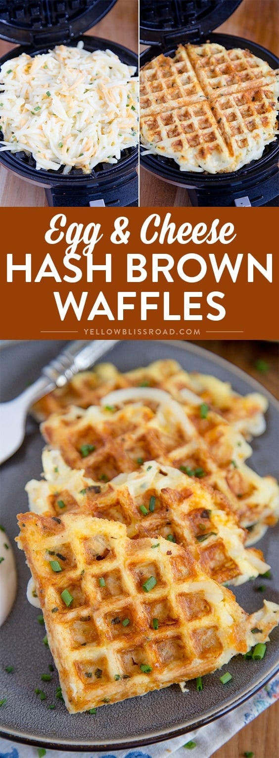 Social media image of Egg & Cheese hashbrown waffles