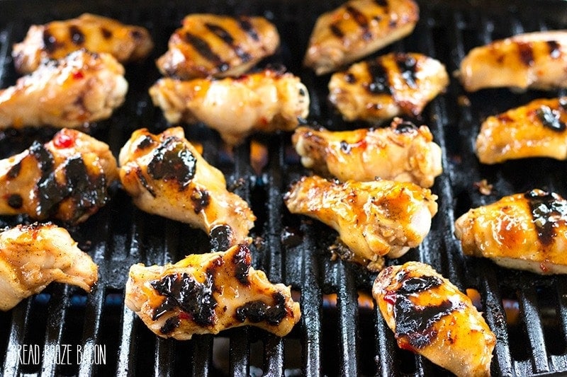 Peach Glazed Chicken Wings are my go to game day wings! Easy to make and packed with flavor!