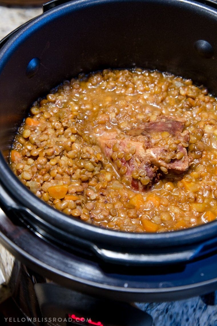 Pressure Cooker Lentil Soup - A delicious, hearty Lentil Soup is just 30 minutes away when you use your Pressure Cooker!