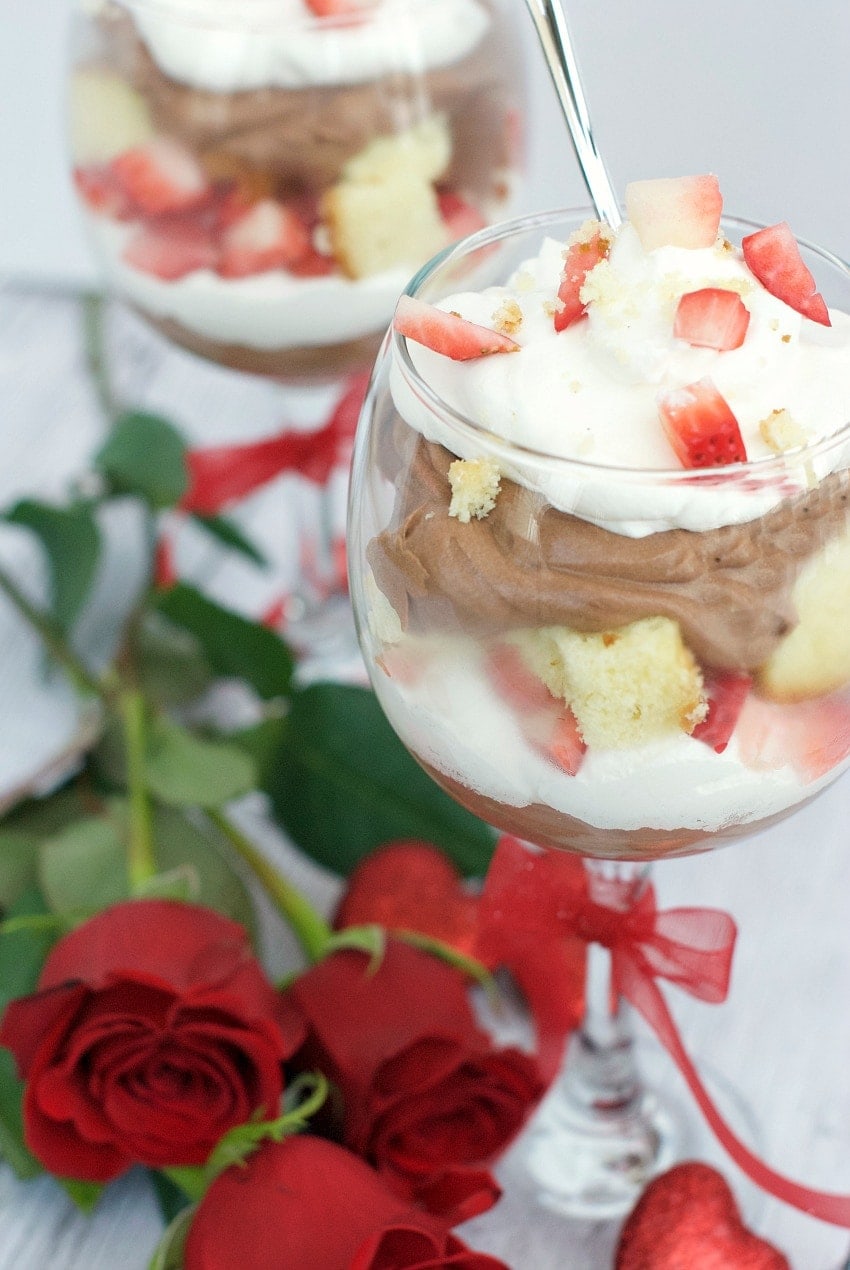 A close up of trifle