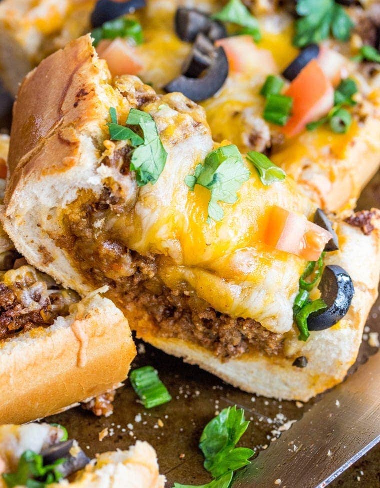 Taco Stuffed Bread - A quick and easy weeknight meal, stuffed with all your favorite things about Taco Night!