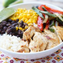Healthy Chicken Fajita Bowls