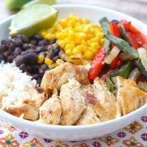 Healthy Chicken Fajita Bowls
