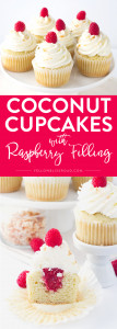 Social media image of Coconut Cupcakes with Raspberry Filling