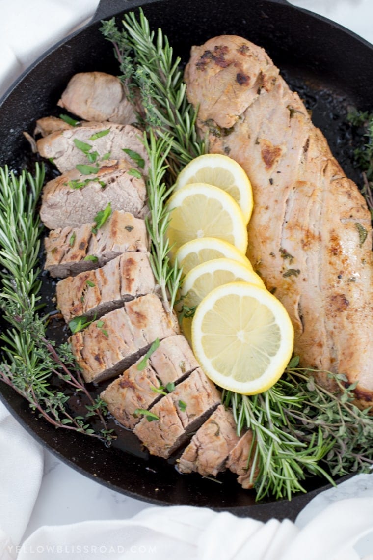 A plate of pork tenderloin