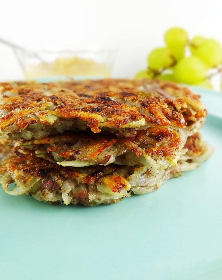 Vegan Potato Pancakes -Traditional Polish Latkes are given a healthy makeover into these Vegan Potato Pancakes.