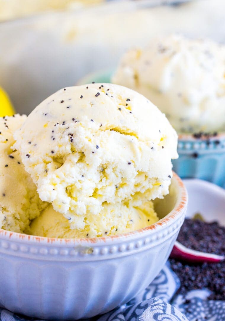 Lemon Poppyseed Ice Cream