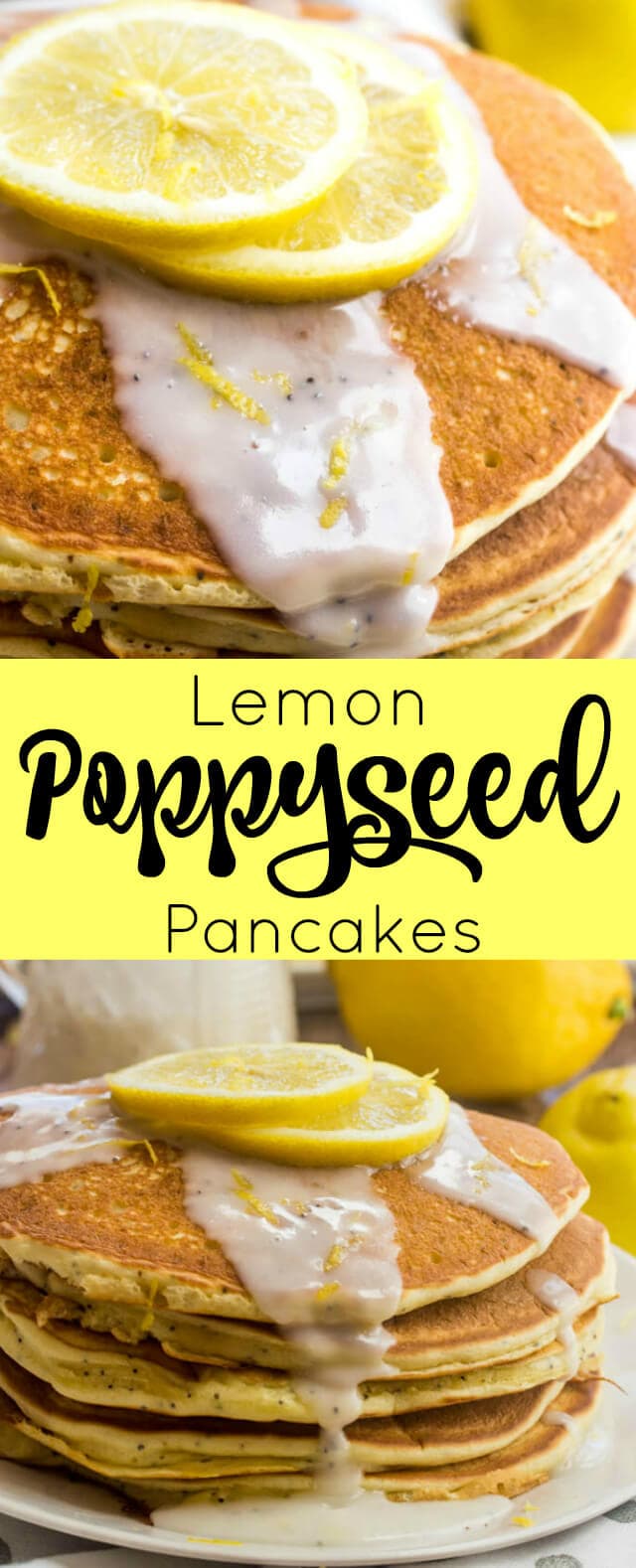 Lemon Poppyseed Pancakes with a burst of citrus flavor are perfect for Spring breakfast or brunch!