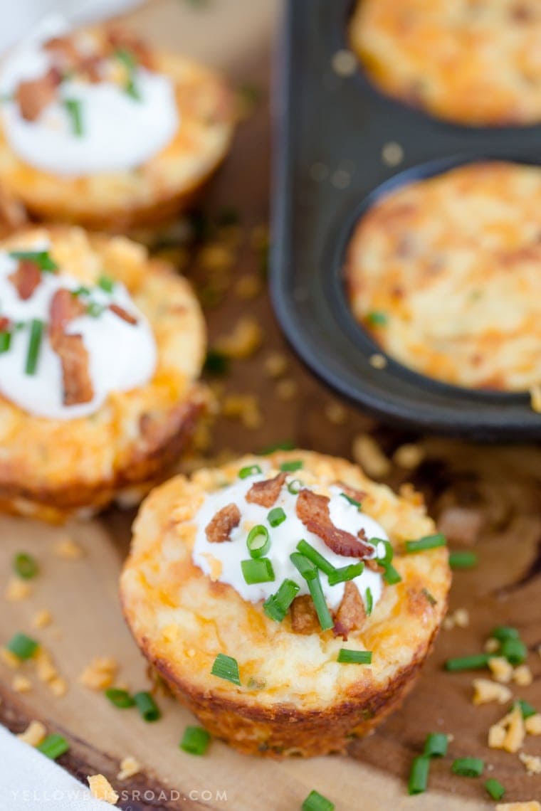 Loaded Mashed Potato Puffs are filled with bacon, cheese and chives and are perfect for an unexpected dinner side or your Easter Brunch!