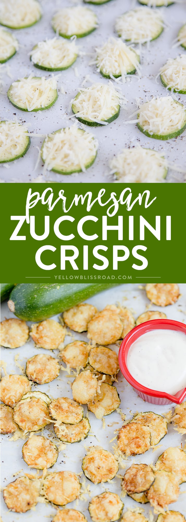 Zucchini Chips collage of images with text for pinterest