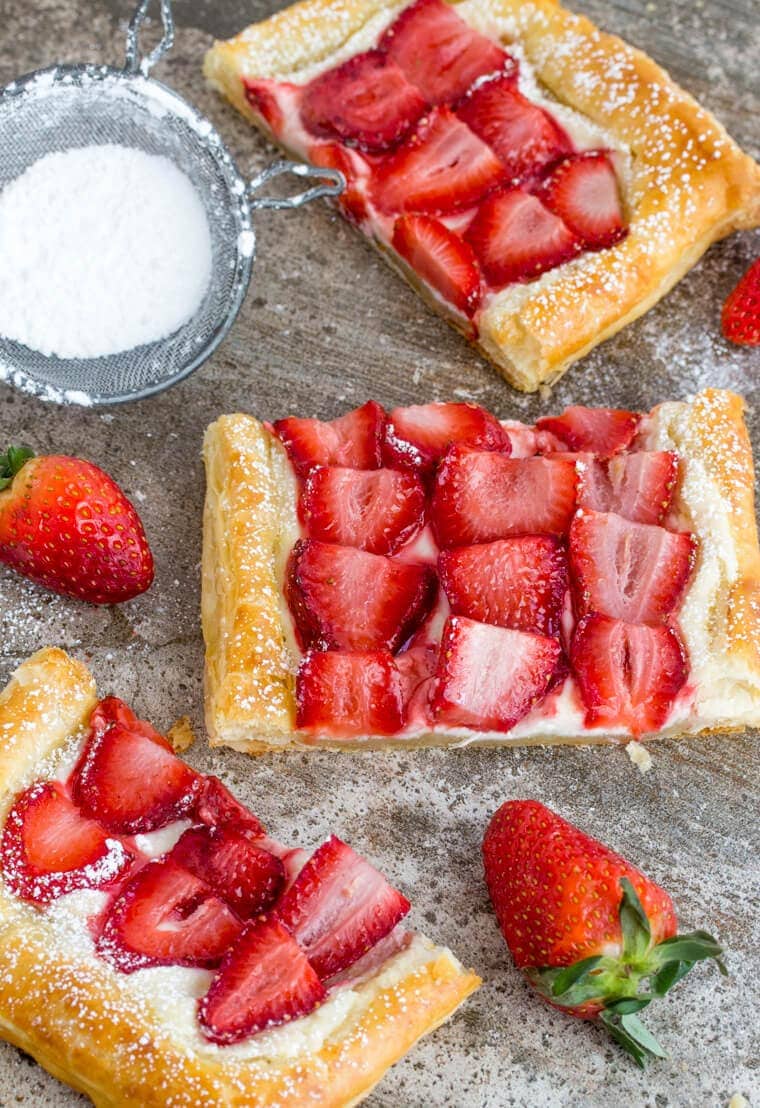 Strawberries and Cream Puff Pastry