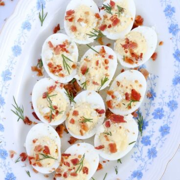 Deviled Eggs on a plate