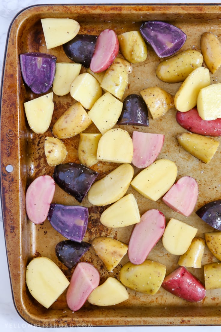 Sheet Pan Salmon, Asparagus and Potatoes Easy One Pan Meal