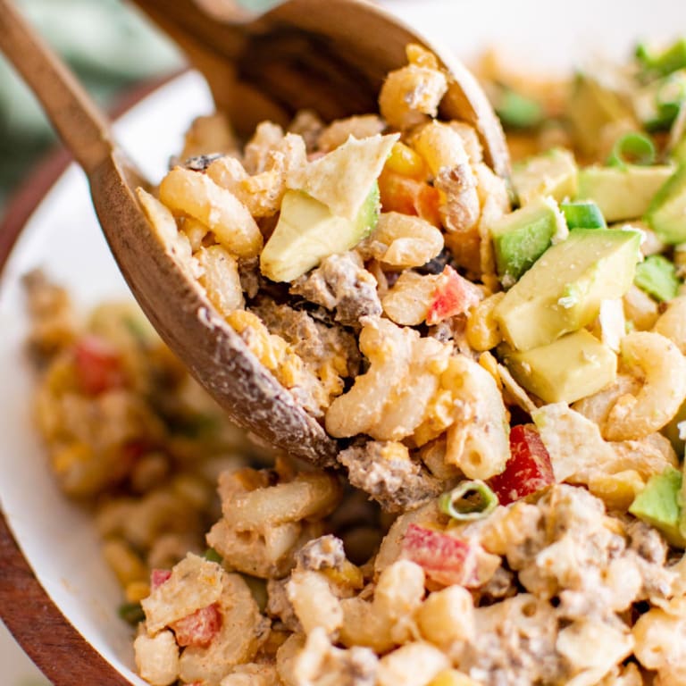 Creamy Taco Pasta Salad Yellow Bliss Road