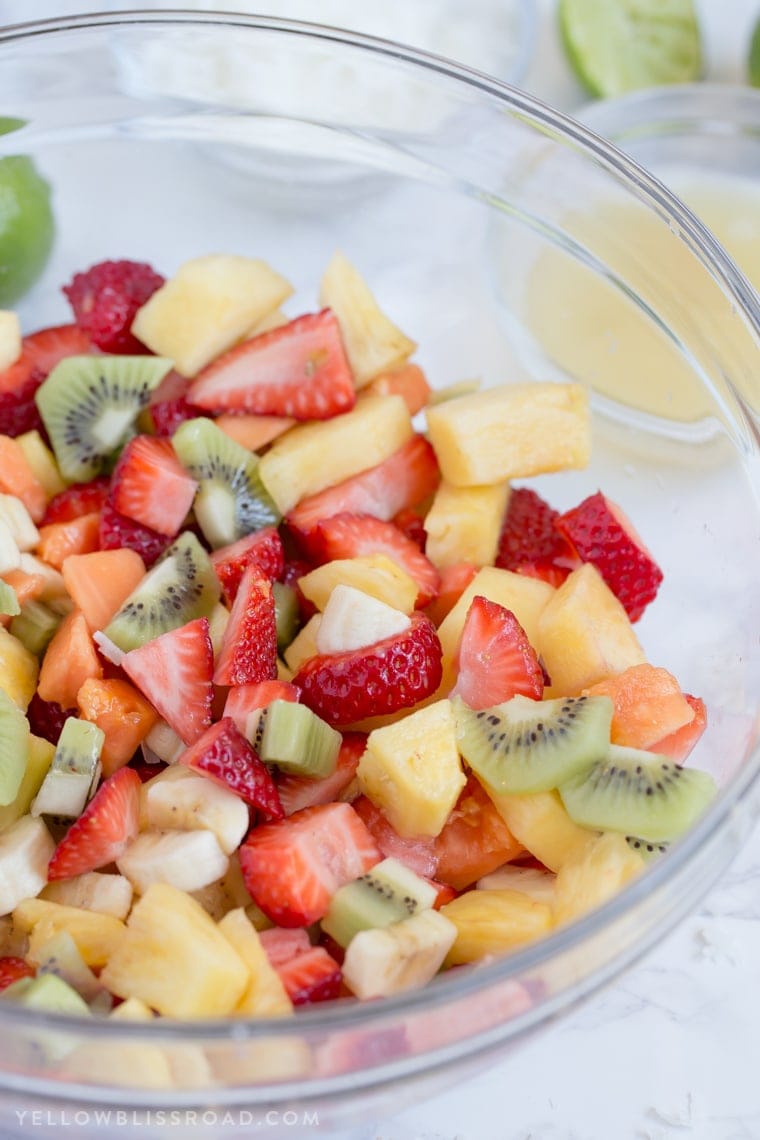 A bowl of fruit salad