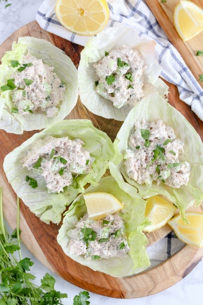 Tuna Salad Lettuce Wraps