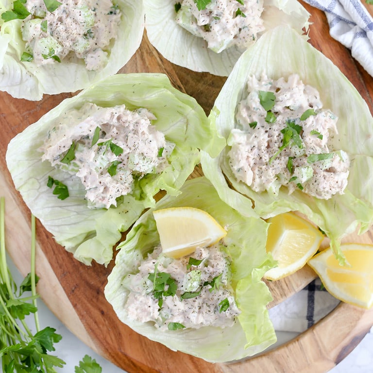 Tuna Salad Lettuce Wraps