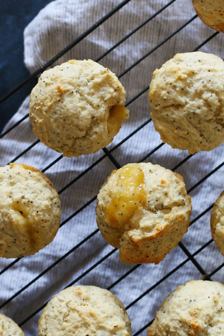 Muffins on a cooling rack