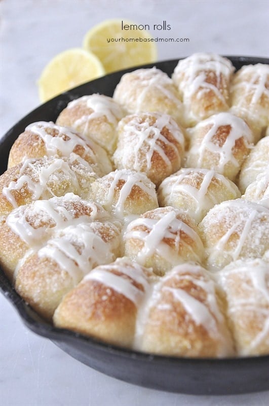 A close up of Lemon Rolls