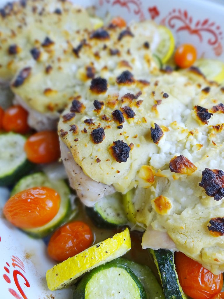 A plate of Chicken and veggies