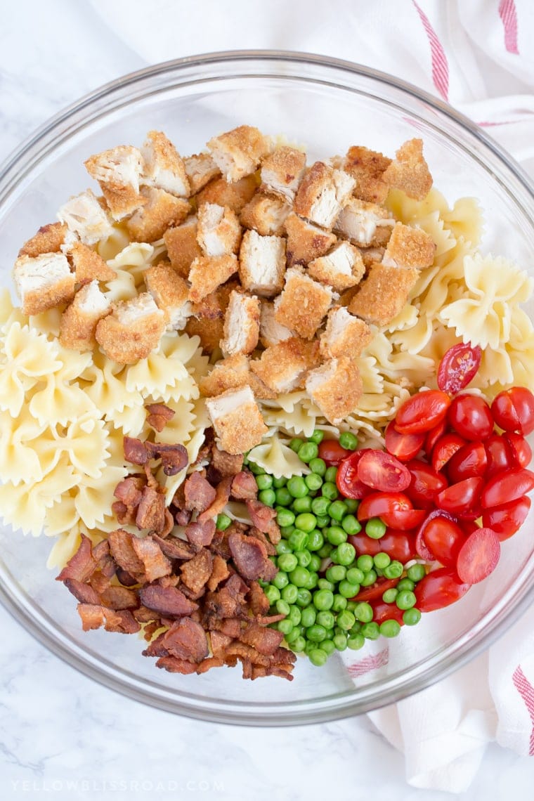 Bacon Ranch Chicken Pasta Salad | Light and Fresh Meal