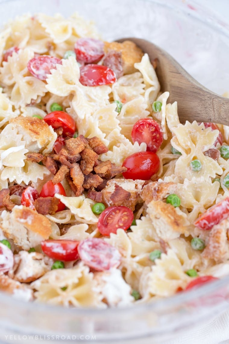 Bacon Ranch Chicken Pasta Salad | Light and Fresh Meal