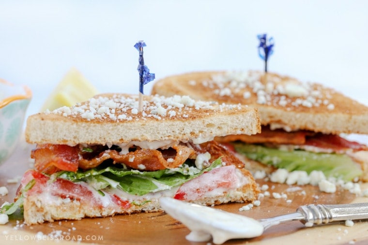 This Blue Cheese BLT Sandwich with Lemon Dill Mayo is your favorite, classic sandwich enhanced with sophisticated flavors, making this a sandwich you'll want to take your time with.