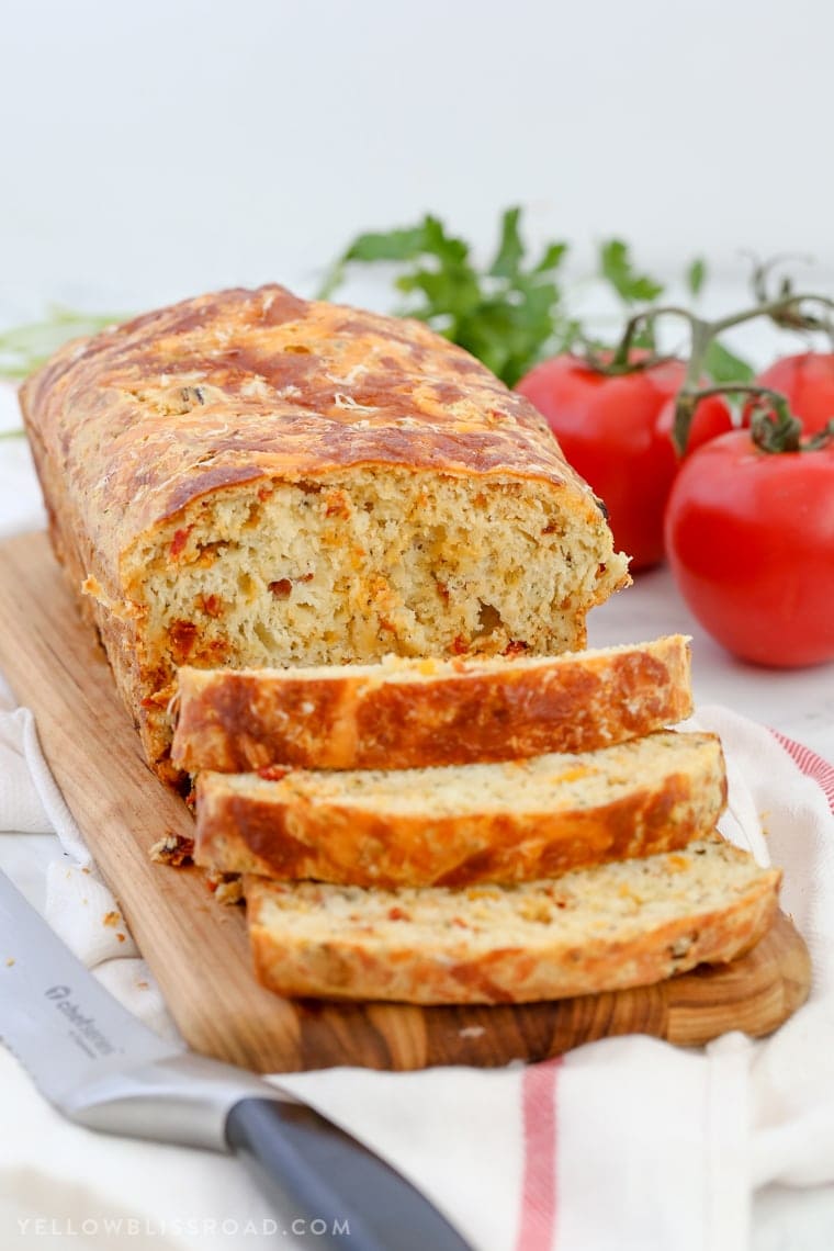 A sliced loaf of pizza bread