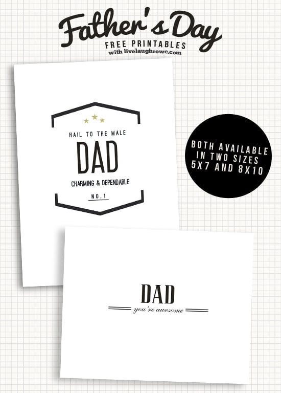 A close up of Father\'s Day printables