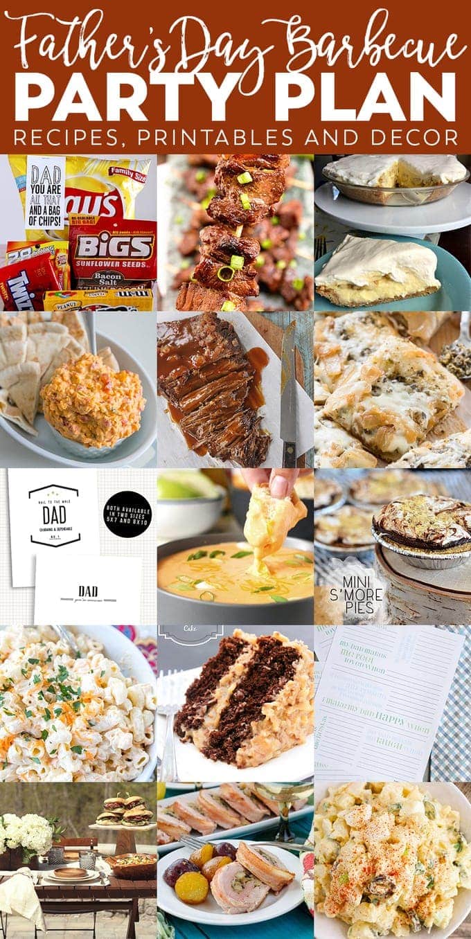 A collage of different types of food, with Barbecue