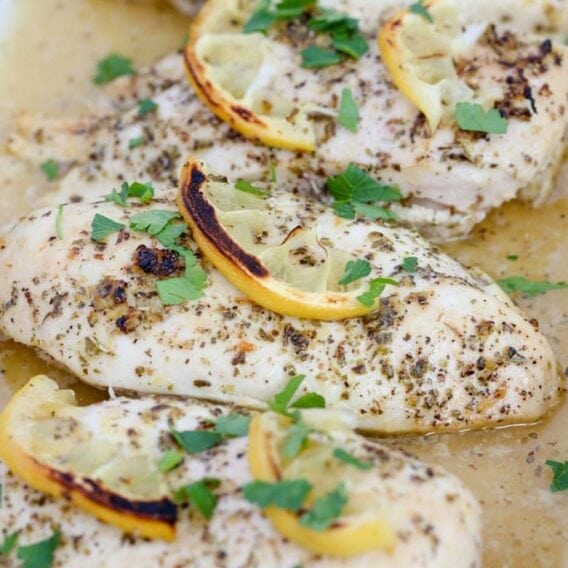 Baked Lemon Chicken with Herbs So tender and juicy!
