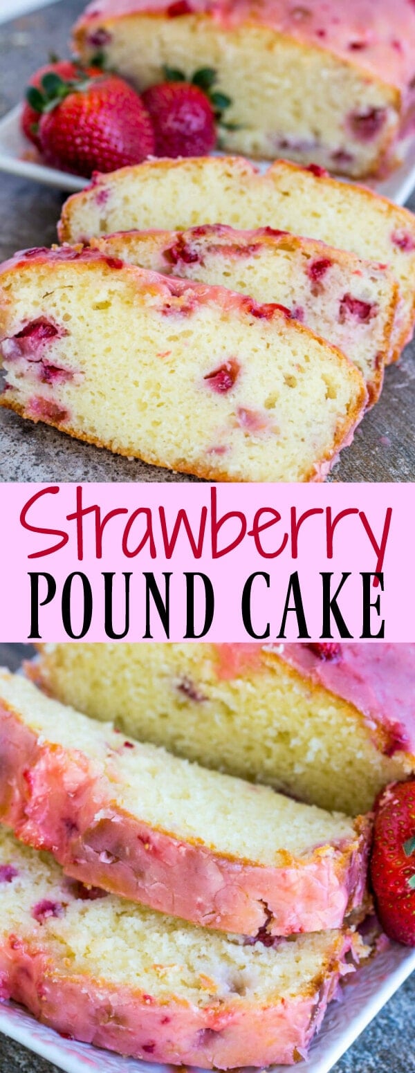 Strawberry Pound Cake with Strawberry Glaze | YellowBlissRoad.com