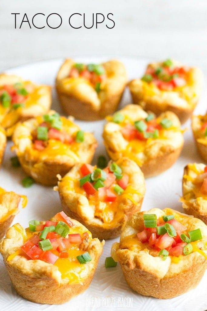 Taco Cups are an easy to make appetizer perfect for all your parties! Customize them with your favorite flavors for a bite you can't resist!