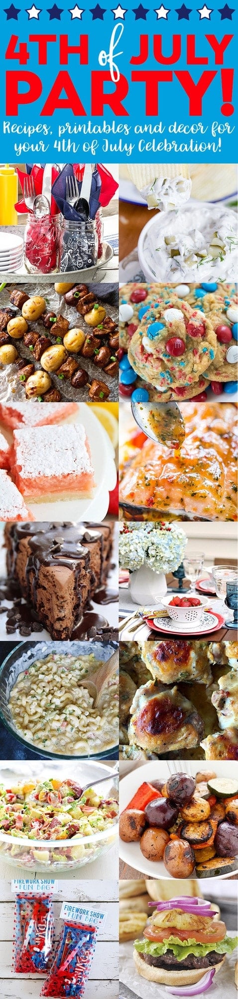 A collage of different food