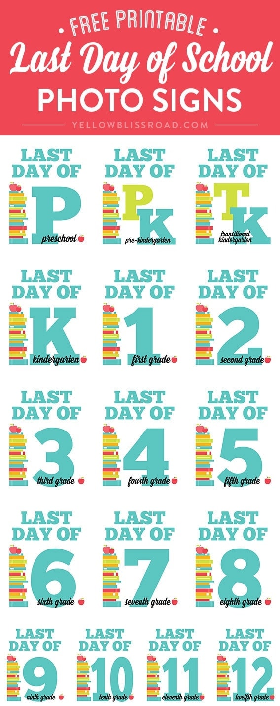 Be ready for those classic Last Day of School photos with these Last Day of School Signs and Interviews!