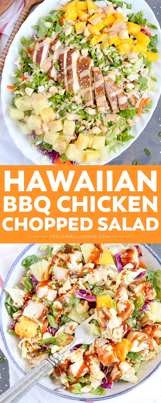 Social media image of Hawaiian BBQ Chicken Chopped Salad