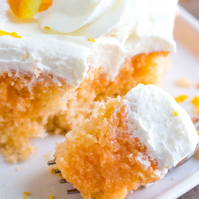 Orange Creamsicle Poke Cake
