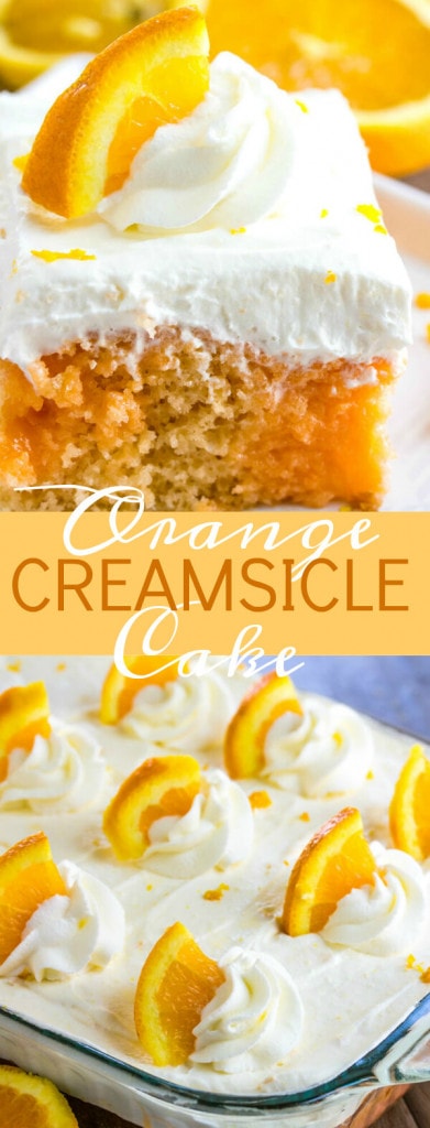 Orange Creamsicle Poke Cake | Yellow Bliss Road