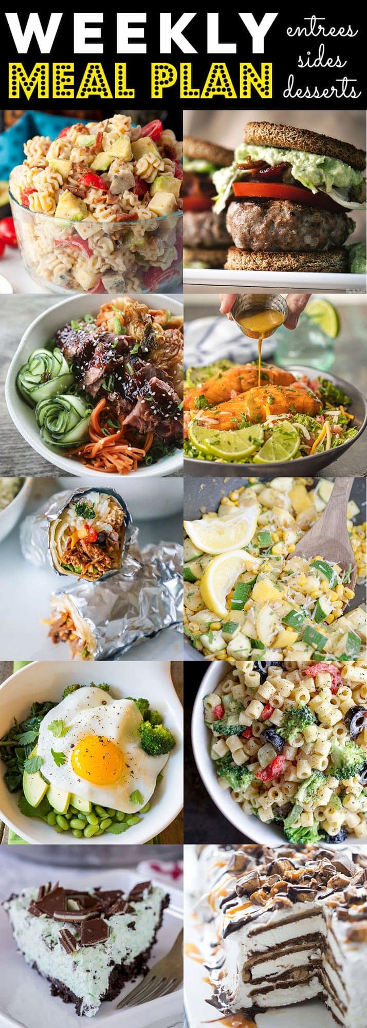 Weekly Meal Plan 67 Yellow Bliss Road