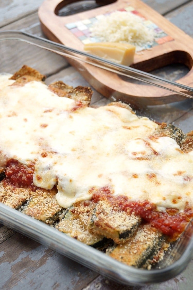 A dish of zucchini parm