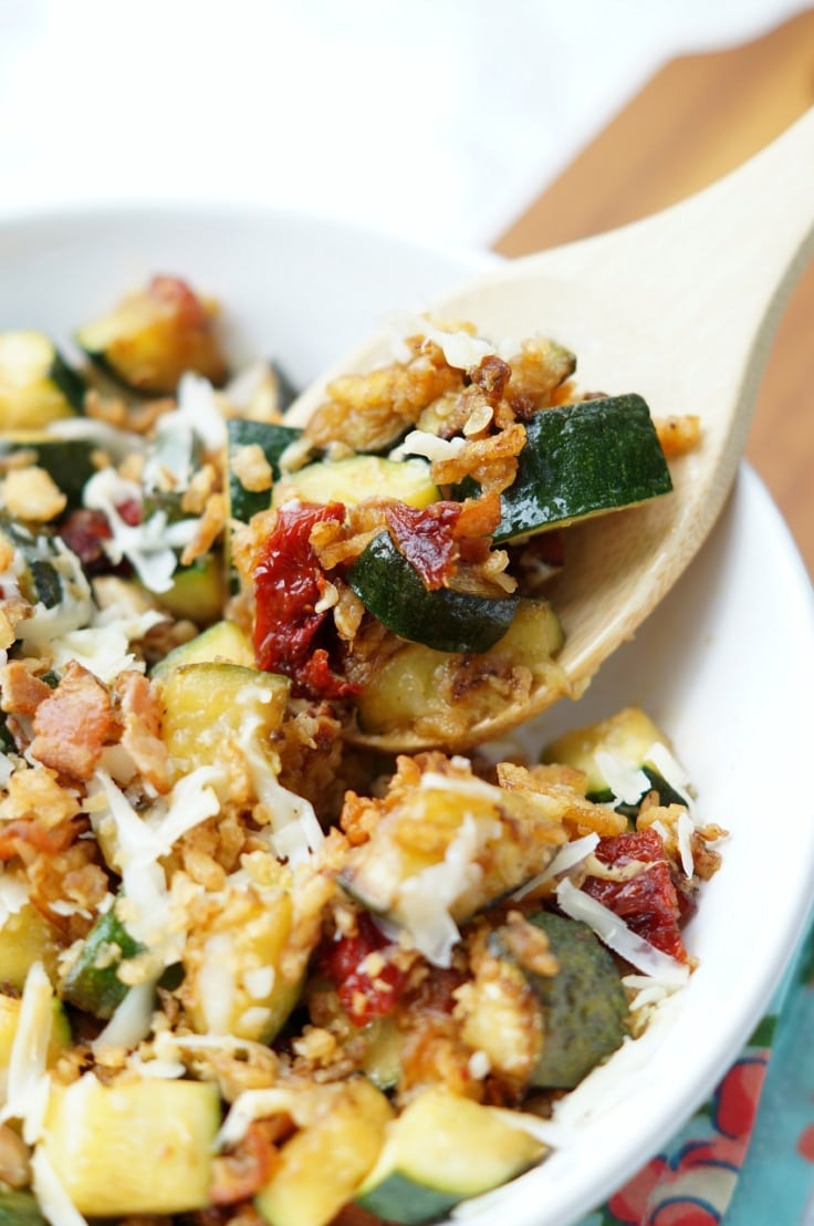 Sauteed Zucchini with Sun Dried Tomatoes