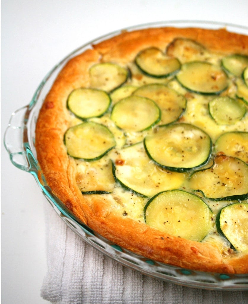 Zucchini pie in a dish