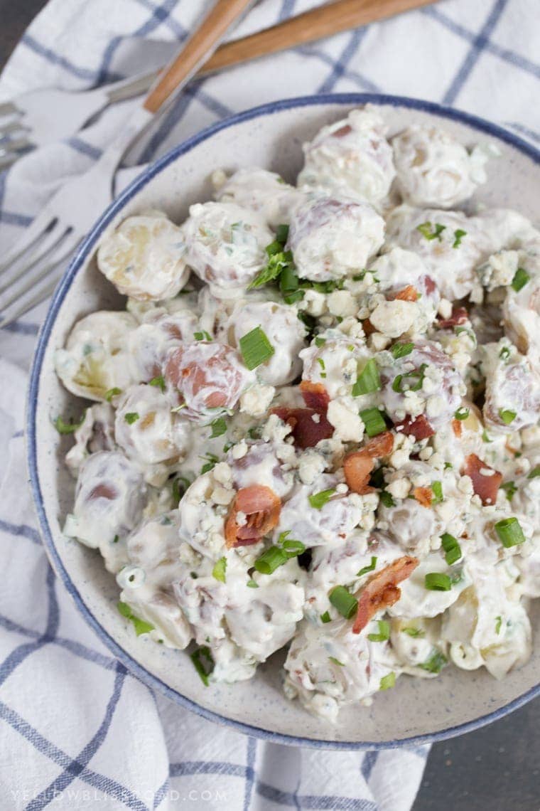 Red, White and Blue Cheese Potato Salad